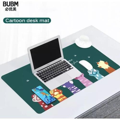 BUBM Multifunctional Office Desk Pad Protector, Waterproof PU Leather Mouse Pad, Dual Use Desk Writing Mat for Office/Home