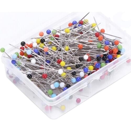 HOT-250 Pieces Sewing Pins Ball Glass Head Pins Straight Quilting Pins For Dressmaker Jewelry Decoration