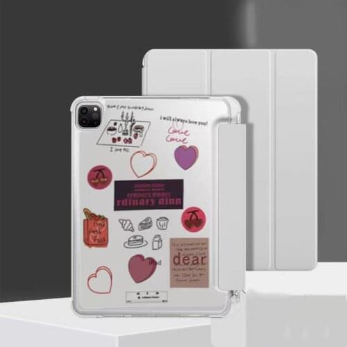 Case for iPad 8 8th Generation 2020 7th Gen Silicone Folio Protective Cover for Ipad 12 9 11 2021 10 5with Pencil Holder Funda