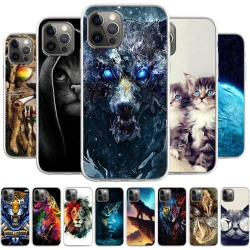 Cases for Oukitel C21 C17 C13 C12 C11 Pro DIY Painted Soft Silicone Phone Case Animals Cats Dog Cover Shell
