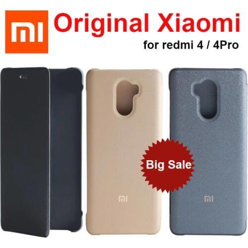 Original Xiaomi Redmi 4 Pro Flip Case cover Leather PU + PC xiaomi redmi 4 cellphone protector