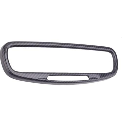 Rearview Mirror Frame Cover Trim Decor Carbon Fiber Texture Black ABS Plastic fit for Jeep Grand Cherokee 2017 2018 2019 2020