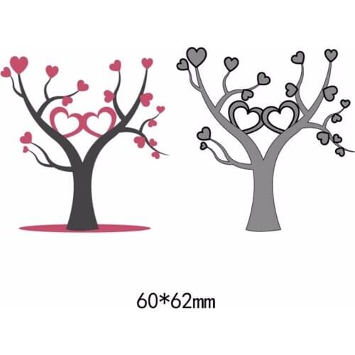 Flower And Heart Tree Craft Card Metal Steel Cutting Dies Scrapbooking Stencils For DIY Photo Album Card Decor Embossing New
