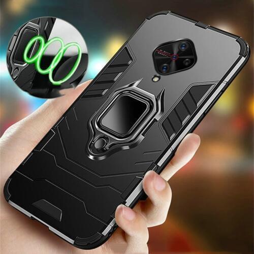 For VIVO V17 Case Ring Holder Armor Bumper Back Cover For VIVO V17 Neo Pro S1 Pro global Version Phone Case Finger Ring