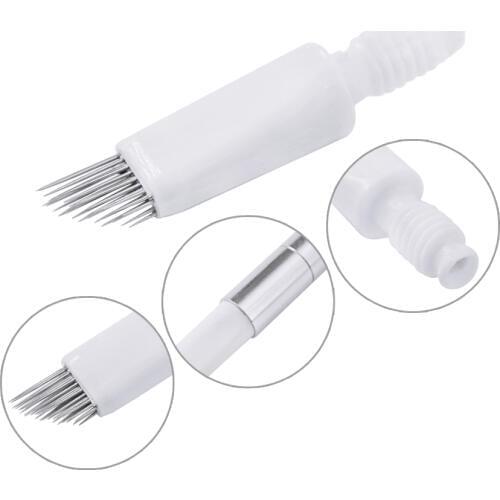 Eyebrow Tattoo Oxygen Needles Aseptic 6 Rows Lip Eyeliner Permanent Makeup Microblading for Tattoo Manual Pen Ink Supply Tools