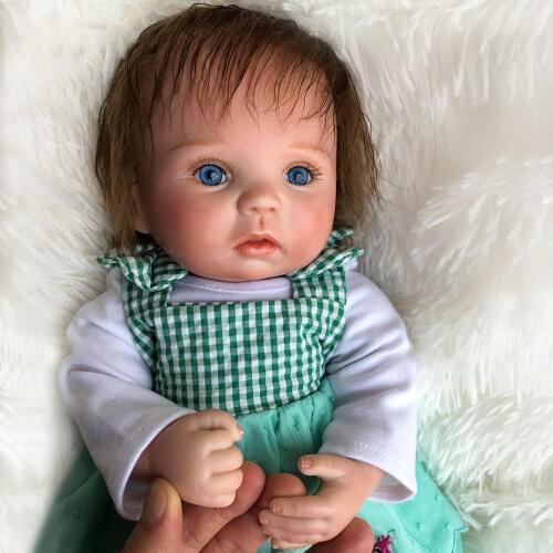 Sudoll Baby Doll Reborn About 15" Handmade Lifelike Newborn Soft Silicone Vinyl Top quality Toy Gift