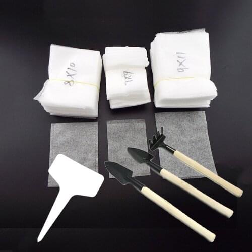 Shovel Rake Spade Wooden Handle Plant label Seed growing bag Sets Kits Gardening Soil Raising Flowers Mini Garden Tool