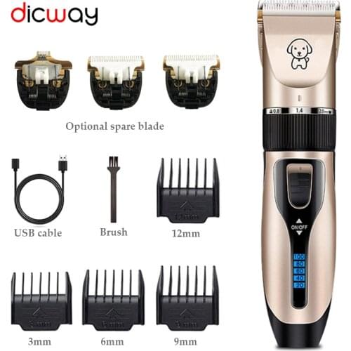 Pet Dog Hair Clippers Grooming Electric Scissor Dogs Cutter Rechargeable Cordless Shaver Low Noise Haircut Tool New 2021 Trimmer