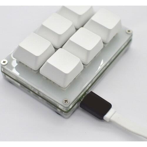 Mini 6-key Keyboard DIY Custom USB Programming Shortcut Keys Copy Paste Mechanical Keyboard for Windows/Linux/MacOS/Android