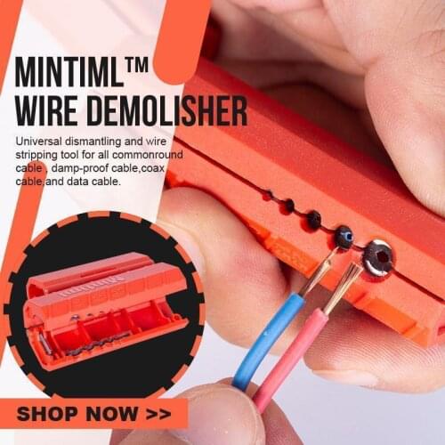 Mintiml™ Wire Stripper Demolisher Portable Home DIY Accessories Crimper Pliers Crimping Tool Cable Stripping Wire Cutter Pocket