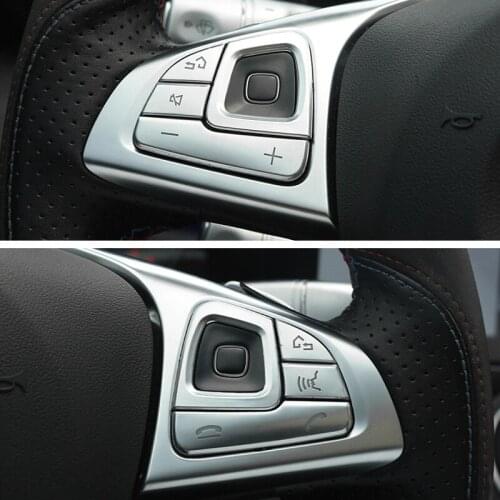 Car Interior Steering Wheel Panel Knob Button Trim Cover Sticker Translucent For Mercedes Benz E Class W213 E200 E300 2016 2017