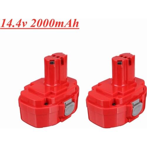 2PCS 14.4V 2000mAh Ni-CD Rechargeable Battery for MAKITA PA14 1420 1422 1433 1434 1435F JR140D 192699-A