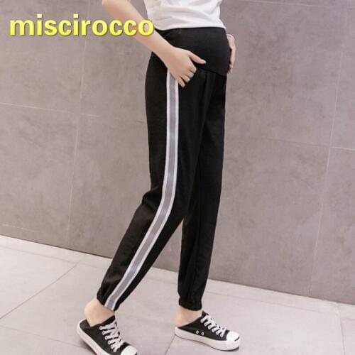 Maternity Clothings Pregnant Womens Pants Summer Thin Casual Sports Belly Trousers Pregnancy Pants Maternity Wide Pants