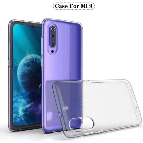 Clear case for Xiaomi Mi 9 silicone soft Clear Cover Case