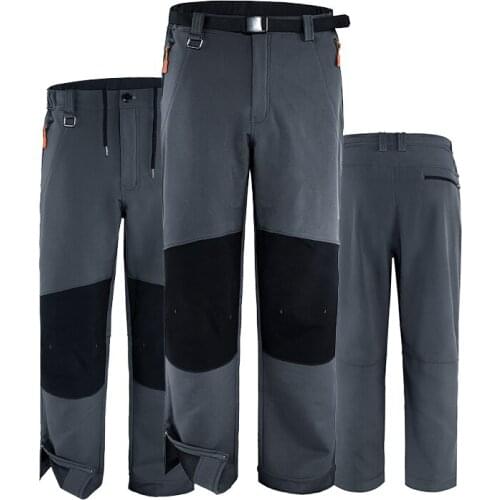 QSuper High Quality Three Seasons Men Pants Outdoor Hiking Fleece Mens Pant Multi-Function Male Casual&Sport Pants Clothing