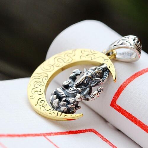 Silver Wholesale Retro Thai Silver Nose Fairy Pendant S925 Sterling Silver Fashion Men And Women Silver Pendant