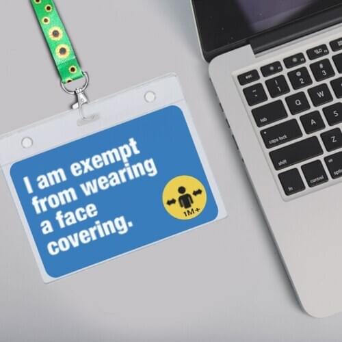 Mask Exemption Hidden Disability Lanyards Mask Free Neck Lanyard Badge Holders M2EA