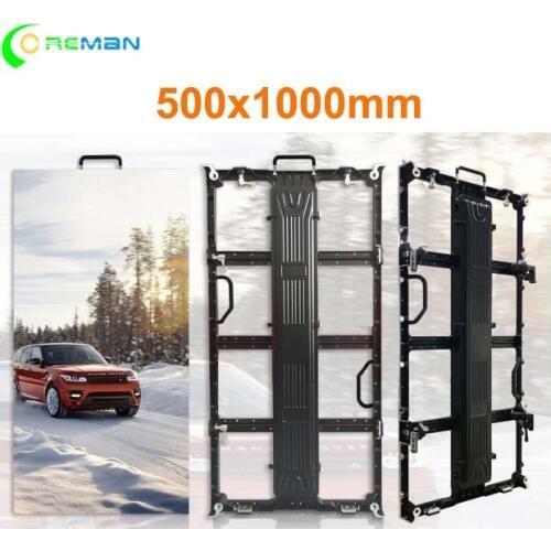 Light Weight Shop Windows P3.91 Led Display 500*1000 Store Windows Transparent Glass Led Cabinet