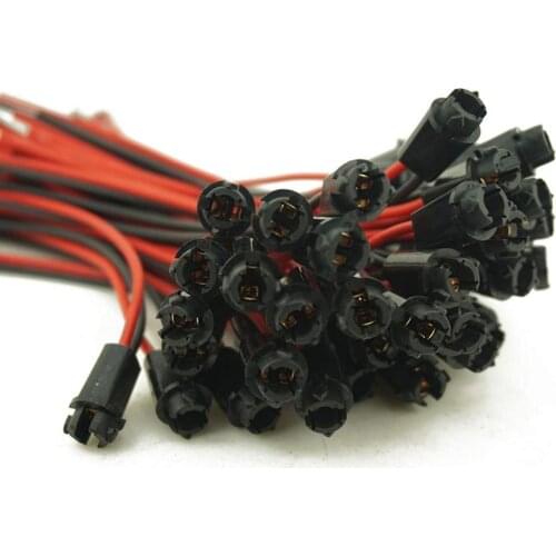 Pack of 10 Pcs) T5 Dashboard Gauge SMD LED Light Lamp Wedge Bulb Side Light Instrument Panel Socket Holder