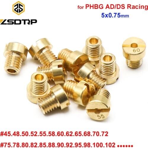 ZSDTRP 12pcs M5 Thread Replacement #30-#135 Carburetor Jets For Dellorto SHA PHBG Carb main Injector nozzle NC PHVA Pilot Jet