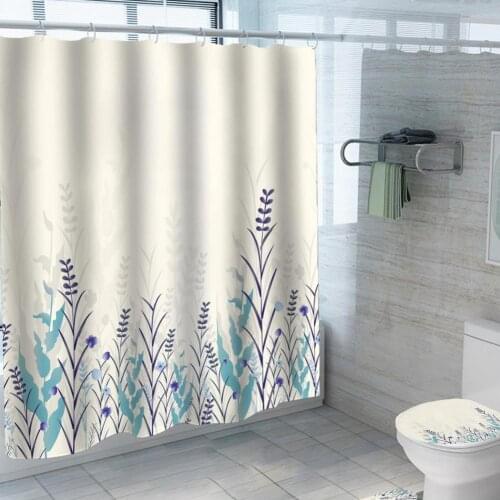 1 Set Shower Curtain Exquisite Pattern Waterproof Polyester Luxury Decorative Bathroom Curtain Supplies for Home