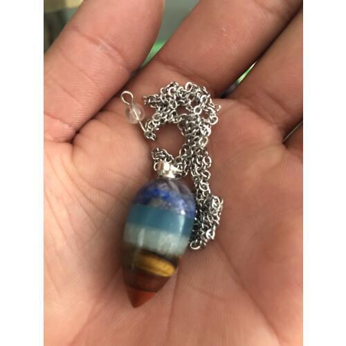 1pcs Seven kinds of natural crystal made into pendant therapy