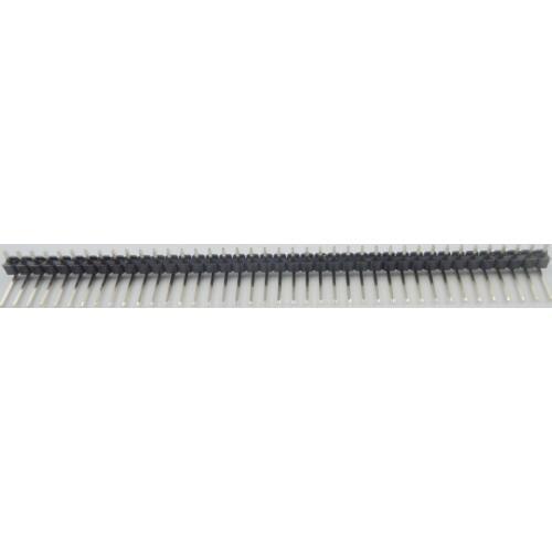 100pcs 1x40 Pin 2.54mm Pitch Pin Header Male single row Right Angle square pin through hole gold plated