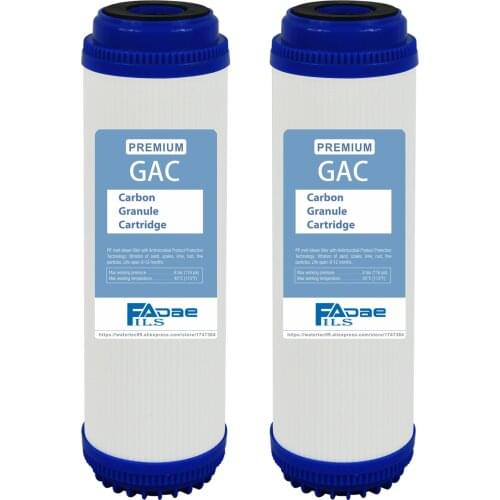 PREMIUM QUALITY Reverse Osmosis(RO) Replacement Filters 10"x2-7/8" OD GAC Water Filter Cartridge- Pack of 2