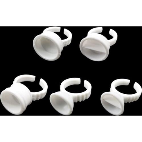 20000 PCS White Ring Cups Container Holder for Tattoo Grafting Eyelash Pigment Cap