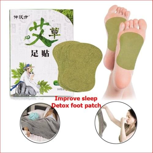 2021 Traditional Wormwood Detox Foot Patches For Detoxify Toxins Weight Loss Improve Sleep Foot Sticker Herbal Detox Foot Pads
