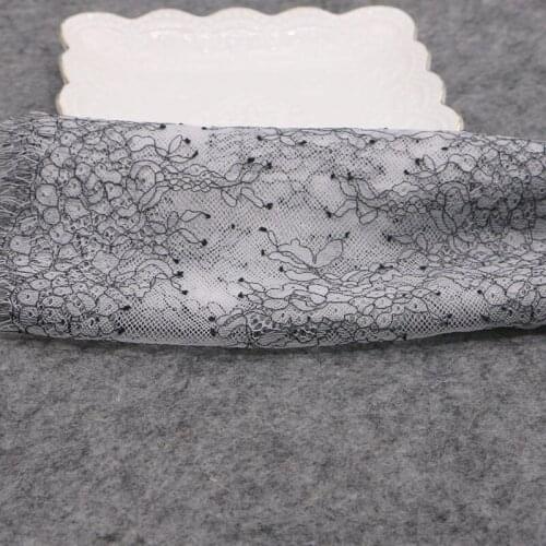 3M a 19cm wide high-grade eyelash grey Net + Black Lace manual DIY home eyelash decoration accessories