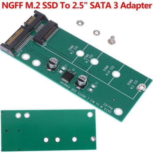 NGFF M.2 SSD To 2.5" SATA 3 Adapter Card For 30/42/60/80mm M.2 SSD Hard Drive