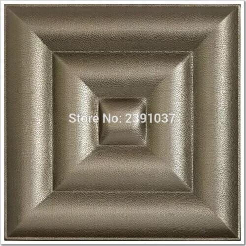 Acoustic Panels 16pcs 40*40cm Leather panel PU Leather Wall Panel panel acustico Choice Of TV ROOM Feature Wall Fast shipping