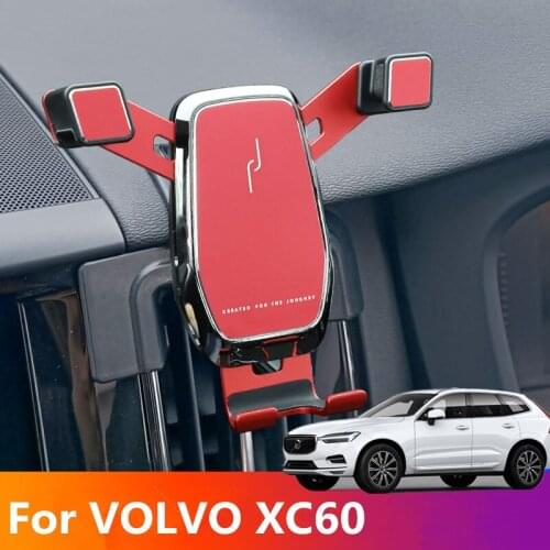 Car Phone Holders For VOLVO XC60 2016 2017 2018 2019 2020 2021 Air Vent Mount Bracket GPS Holder Clip Stand FOR HUAWEI XIAOMI