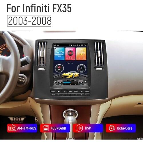 10.4'' Android 10.0 Car Radio Automotivo Head Unit For Infiniti FX35 2003-2008 Car DVD Player Auto GPS Navigation 4G+64G WIFI