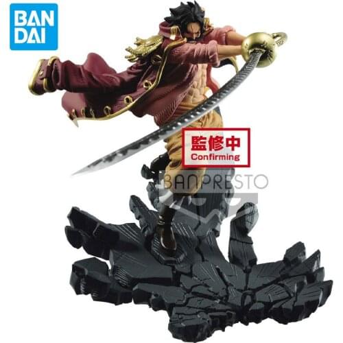 Bandai One Piece Figure Gol D Roger Model Showdown of The Century Anime Japanese Animation Action Dolls Gift Childrens Toys
