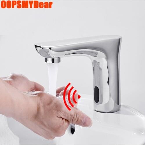 Smart Sense Touchless Faucet Bathroom Infrared Motion Sensor Tap Wash Basin Intelligent Chrome Kraan Modern Toucless Faucets Tap