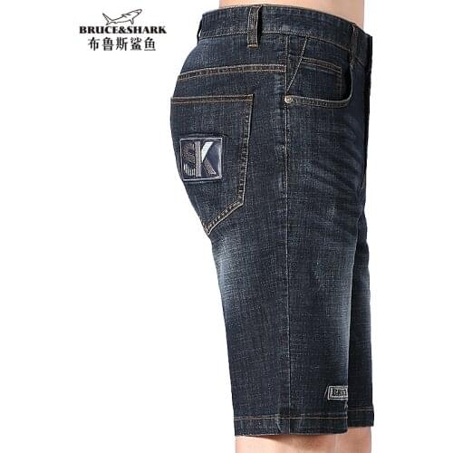 Bruce&Shark New Summer Short Men Jeans Stretch Cotton Straight Loose Style Casual Fashion mens pants Super Quality big size 42