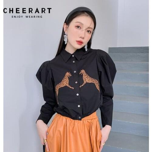 Леопардовые блузки Cheerart China At AliExpress