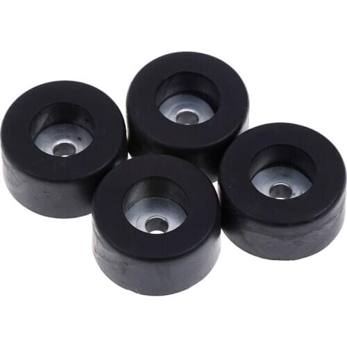 Durable Black 38mm x 19mm Large Case Speaker Cabinets Rubber Feet Damper Pad Base 4pcs