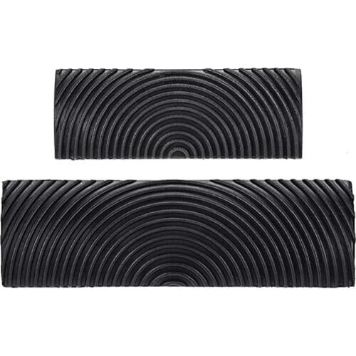 Black Rubber Wood Grain Paint Roller DIY Graining Painting Tool Wood Grain Pattern Wall Painting Roller Home Tool 2 Pcs