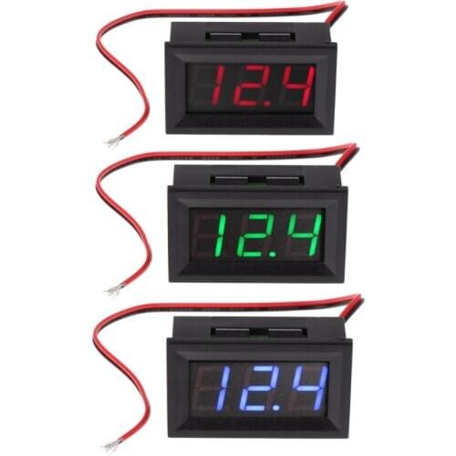 DC 4.5V-30V Digital Voltmeter 0.56" LED 2-Wires Voltage Volt Meter Panel Gauge