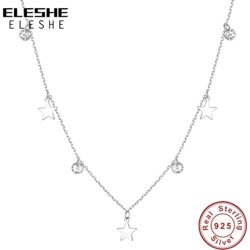 Серебряные ожерелья ELESHE China At AliExpress
