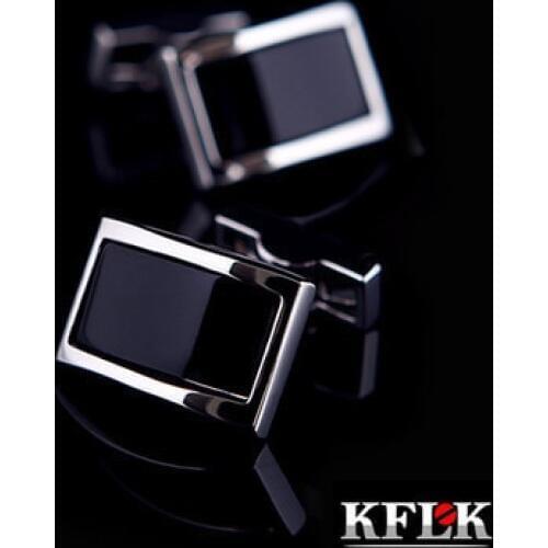 KFLK Luxury shirt cufflinks for mens gift Brand cuff buttons Black cuff links gemelos High Quality wedding abotoaduras Jewelry