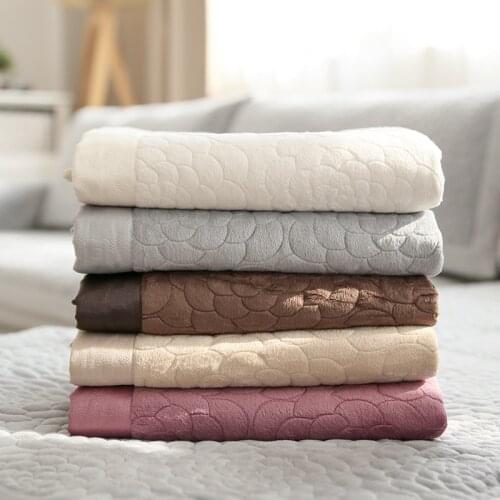 8 Colors Sofa Covers Fleece Fabric Knit Eco-Friendly Anti-Mite Manta Sofa Slipcover Couch Cover for Living Room Sofa Towel Mats