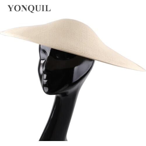 Large 45CM Irregular Shaped Fascinator Base Hats Party Headwear Cocktail Fascinator DIY Hair Accessories Wedding Headpiece Craft