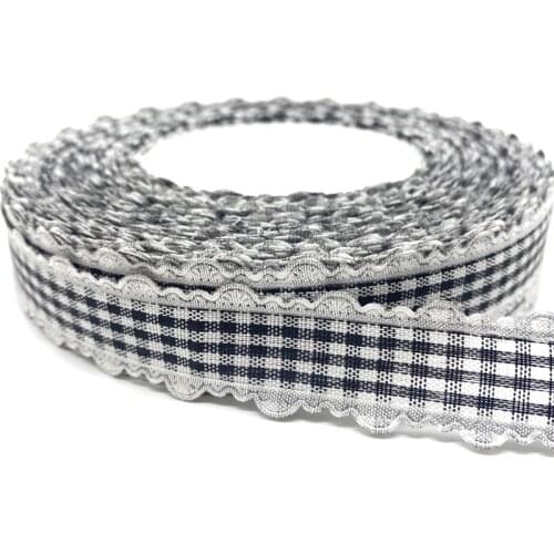 5Yards/lot 18mm Cotton Ribbon Lace Handmade Design Printed Cotton Ribbons For Wedding Christmas Decoration DIY Sewing Fabric #01