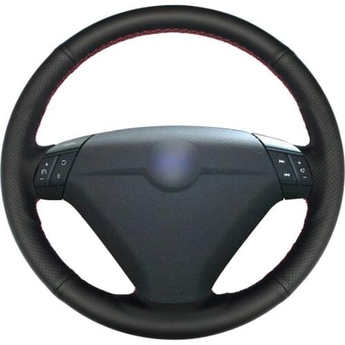 Black PU Faux Leather DIY Car Steering Wheel Cover for Volvo S80 2004 2005 XC70 2004-20010 S60 2004-2010 XC90 2004-2006