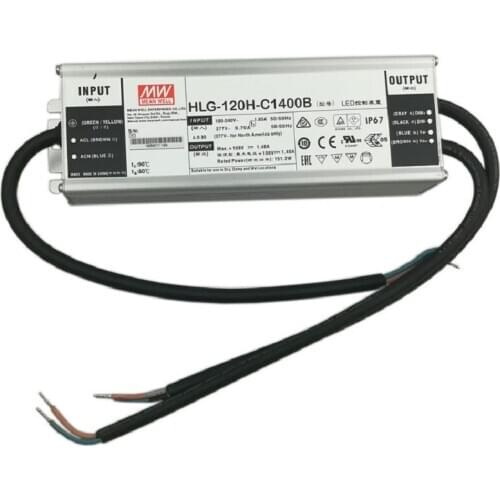 Meanwell 120w Dimmable led power supply HLG-120H-C1400B for CREE Cob CXB3590