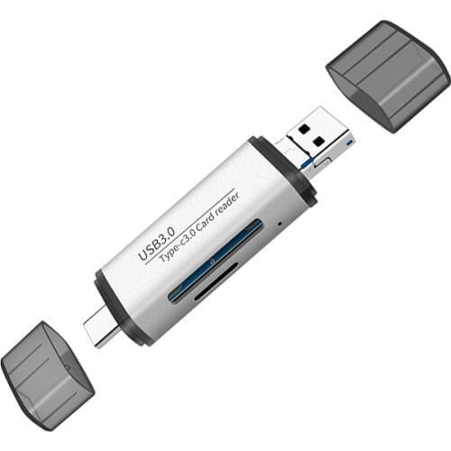 Ginsley Multi Card Reader 4in1 Type-C USB3.0 MicroUSB Interface Adapter Smart OTG For Type c TF SD Card Reading USB3.0